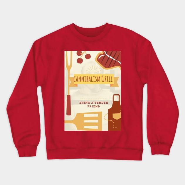 Cannibalism Gill Crewneck Sweatshirt by Twisted Qualitee